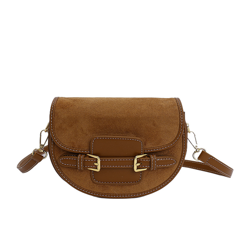 Ženska torbica u korejskom stilu s teksturom, jesen-zima 2025, crossbody torbica na rame u saddle stilu