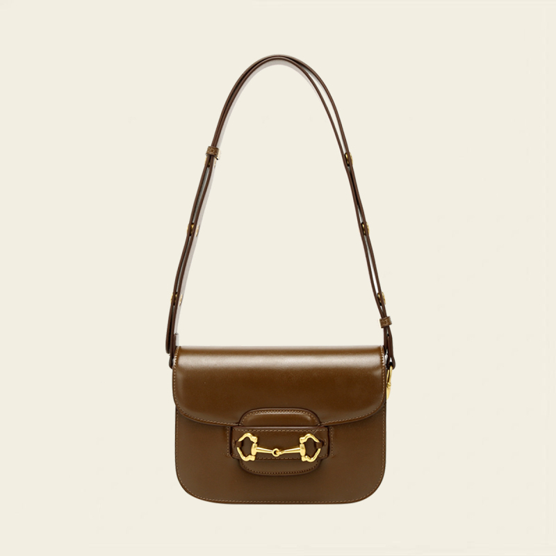 Prava kožna torba tipa sedlo, model 2026, crossbody torba preko ramena, mala kvadratna ženska torba, jednostavan dnevni stil