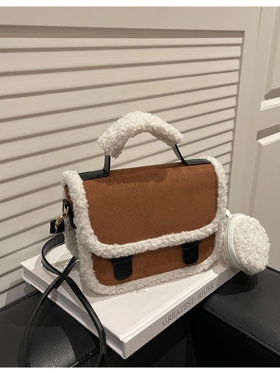 2026 nova pliš torba za rame, torba u obliku sedla, ženska torba od baršuna, retro crossbody stil