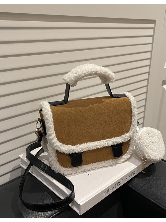 2026 nova pliš torba za rame, torba u obliku sedla, ženska torba od baršuna, retro crossbody stil