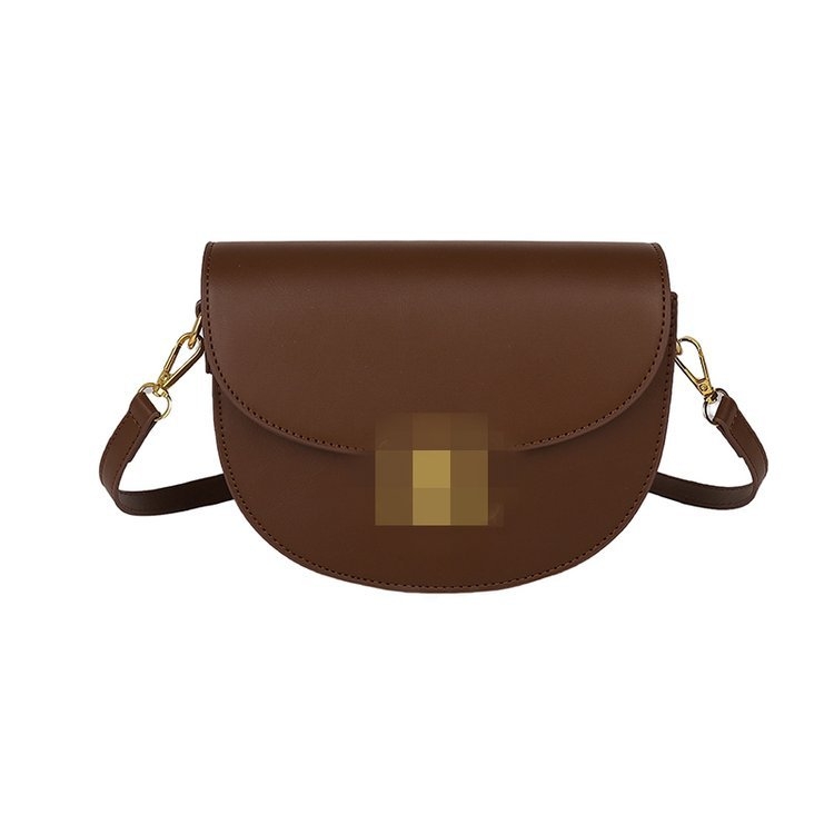 Arc De Triomphe PU kožna retro sedlo torbica – polukružna crossbody mala ženska torba, vintage stil, jesen 2025