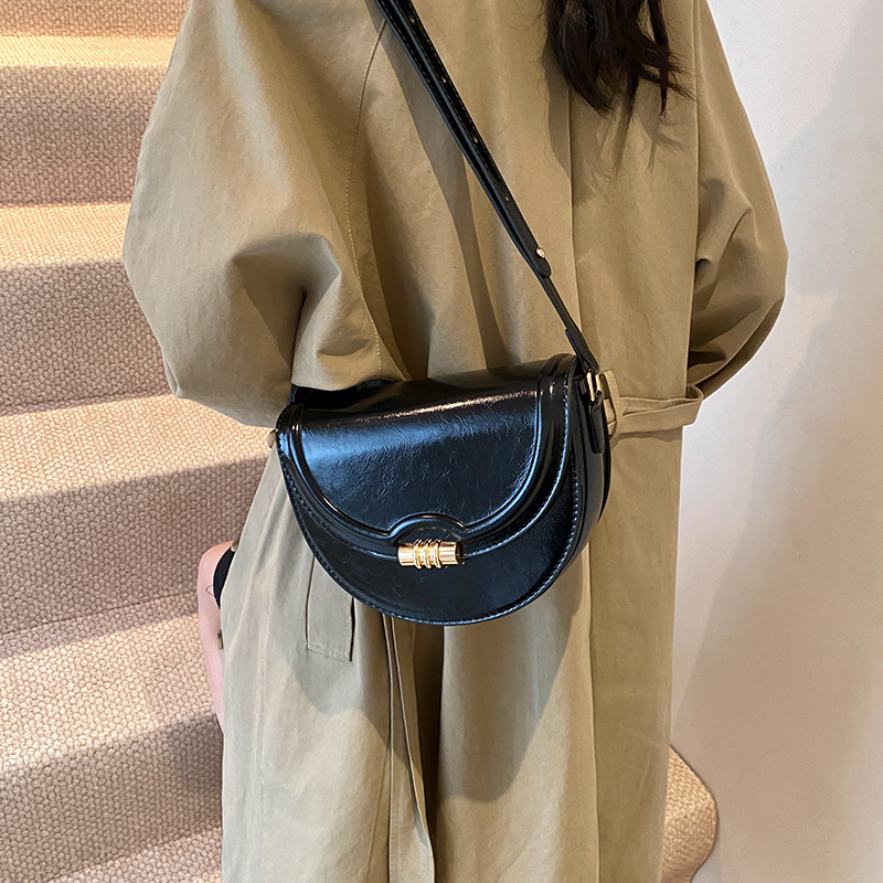 Ženska torbica u stilu sedla, PU koža, velika, crossbody s preklopnim zatvaračem, vintage svakodnevna torbica
