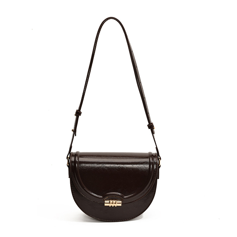 Ženska torbica u stilu sedla, PU koža, velika, crossbody s preklopnim zatvaračem, vintage svakodnevna torbica