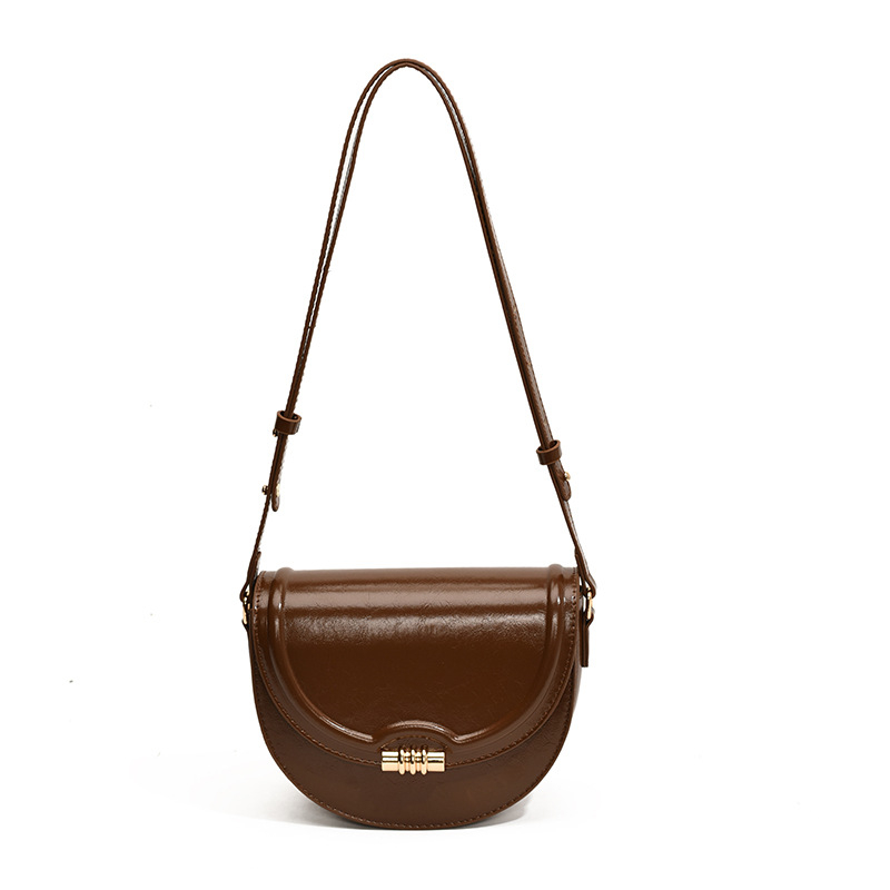 Ženska torbica u stilu sedla, PU koža, velika, crossbody s preklopnim zatvaračem, vintage svakodnevna torbica