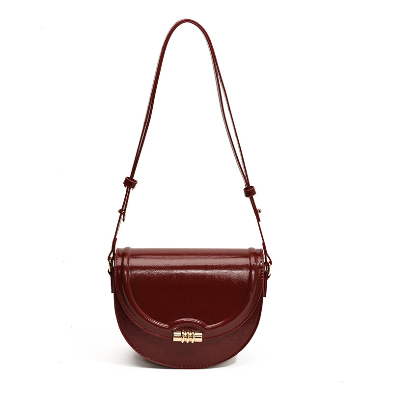 Ženska torbica u stilu sedla, PU koža, velika, crossbody s preklopnim zatvaračem, vintage svakodnevna torbica