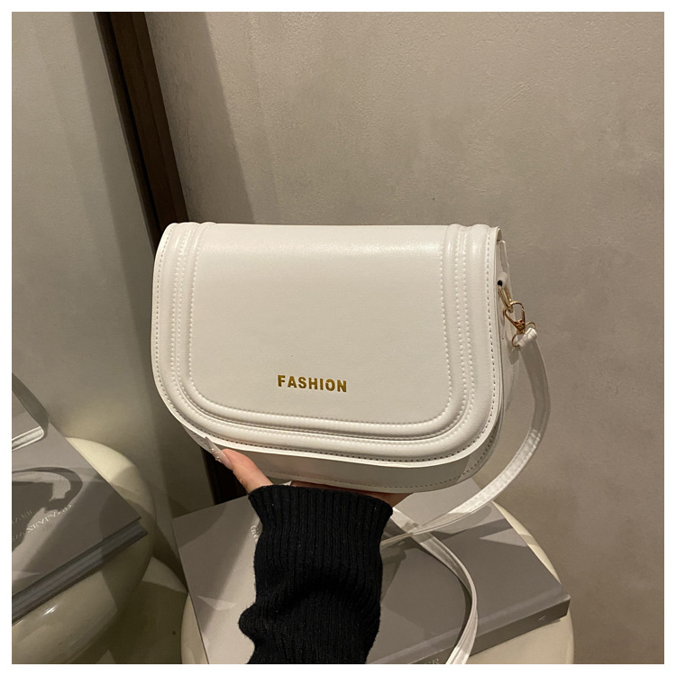 Ženska PU crossbody torba, mala kvadratna, s zatvaračem, oblik školjke, s jednim remenom, za slobodno vrijeme, zima 2025