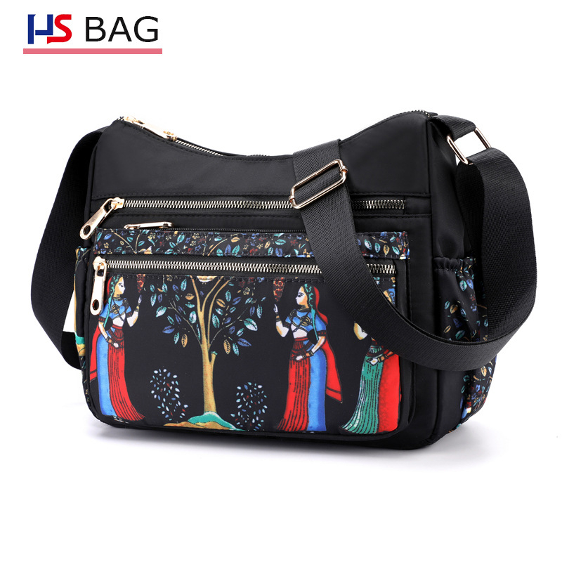 Ženska torba preko ramena u korejskom stilu, Oxford, velika kapaciteta, višeslojna, crossbody za outdoor putovanja i majčinu upotrebu