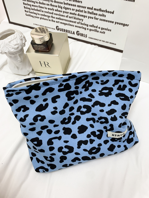 Torbica za šminku s leopard printom, velika kapaciteta, prijenosna torba za pohranu