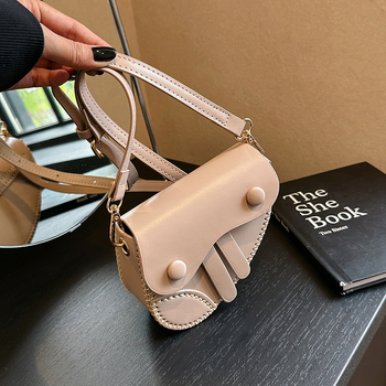 Crossbody torba u obliku sedla, organizator za novčanik i šminku, PU materijal
