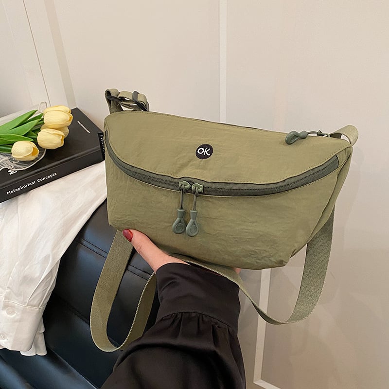 Unisex torba preko ramena od najlona, Oxford plat, lagana, dumpling stil, torba na prsima