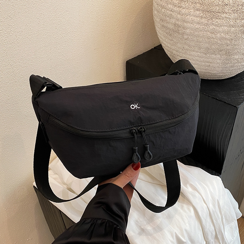 Unisex torba preko ramena od najlona, Oxford plat, lagana, dumpling stil, torba na prsima