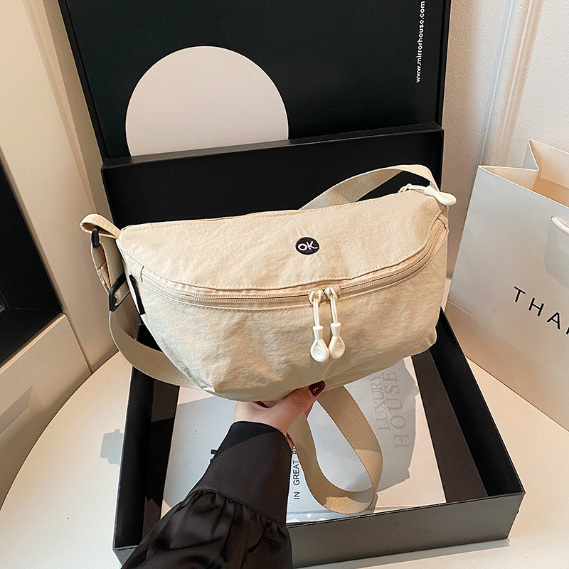Unisex torba preko ramena od najlona, Oxford plat, lagana, dumpling stil, torba na prsima
