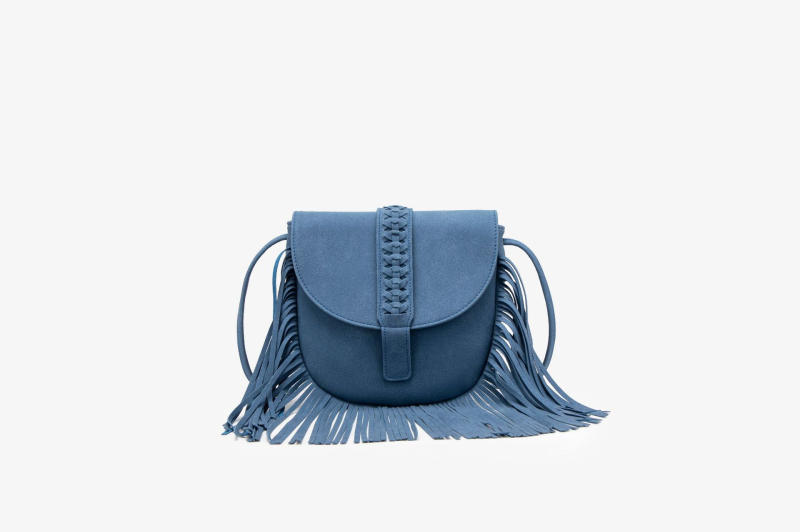 Ženska tkanana torbica s resicama, retro torba tipa sedlo, mat završna obrada, europsko-američki modni stil preko ramena