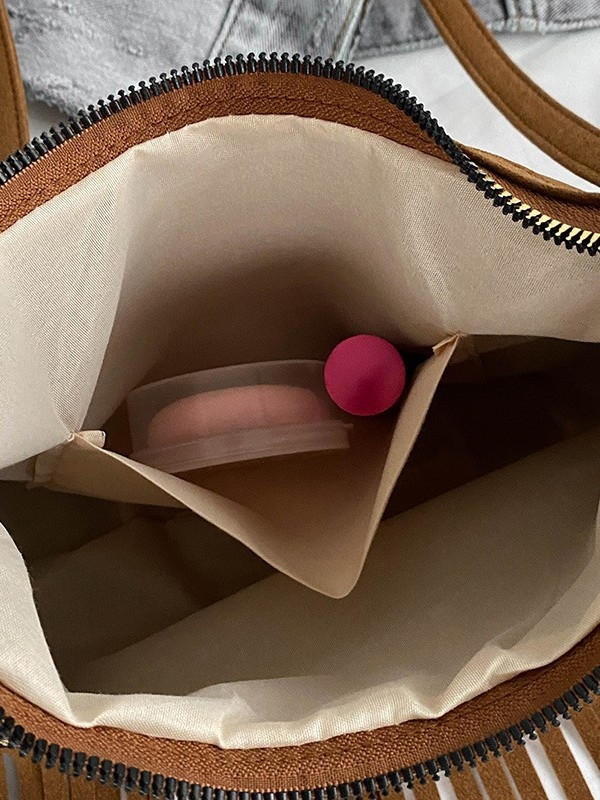 Boemska torbica s resicama za žene, 2025 novi Maillard stil, crossbody torba, retro zapadnjački uzorak sedla