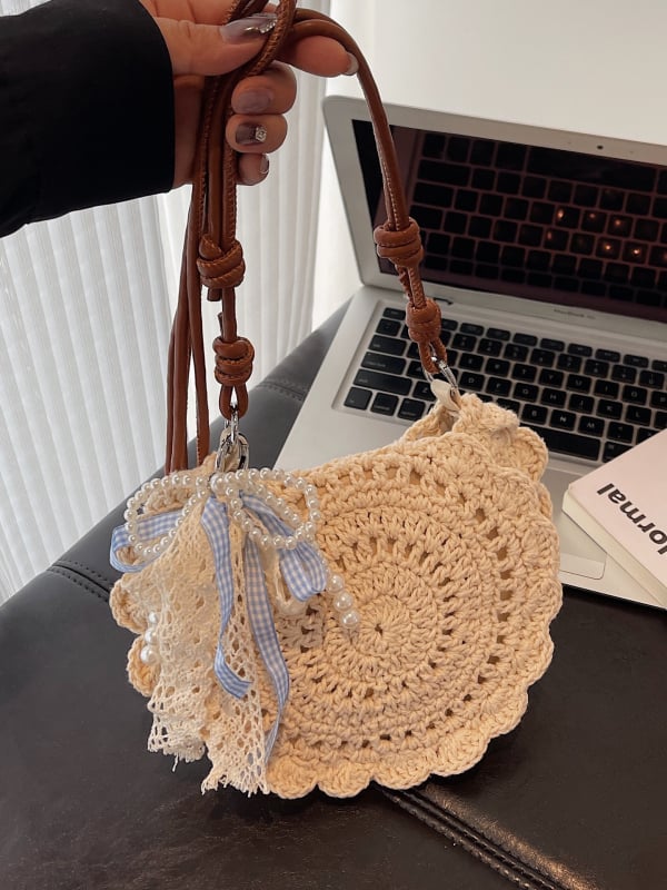 2026 nova modna niša pletena torba od slame za žene, torba za plažu, preko ramena ili crossbody, torba za telefon za svakodnevnu upotrebu
