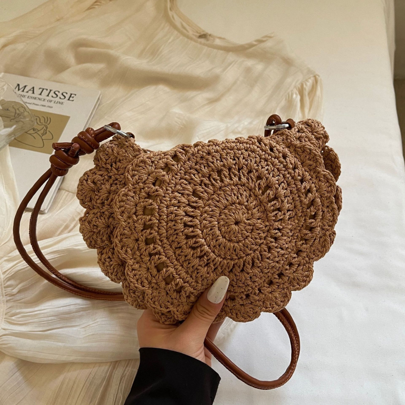 2026 nova modna niša pletena torba od slame za žene, torba za plažu, preko ramena ili crossbody, torba za telefon za svakodnevnu upotrebu