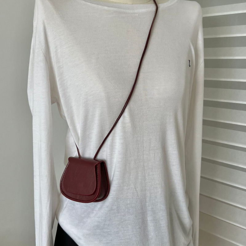 Korejske stil mini torba saddle bag s kaišem oko vrata, pretinac za slušalice i novčiće, za svakodnevnu upotrebu