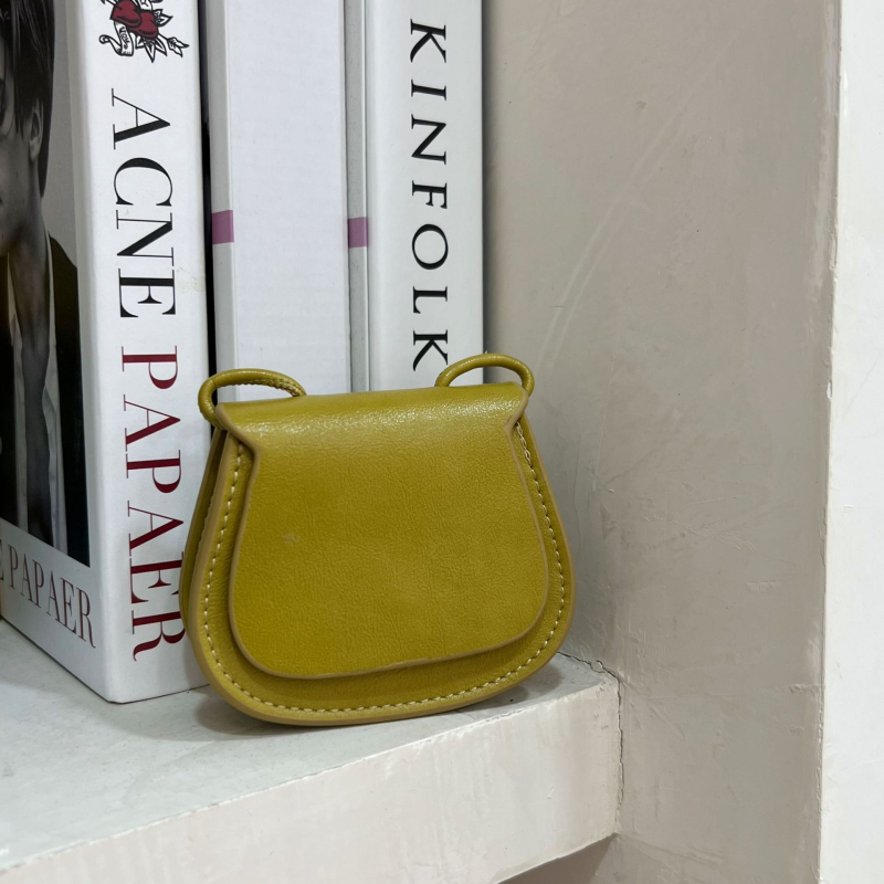 Korejske stil mini torba saddle bag s kaišem oko vrata, pretinac za slušalice i novčiće, za svakodnevnu upotrebu