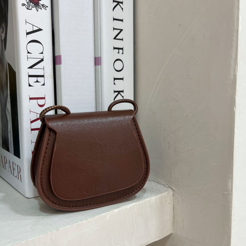 Korejske stil mini torba saddle bag s kaišem oko vrata, pretinac za slušalice i novčiće, za svakodnevnu upotrebu