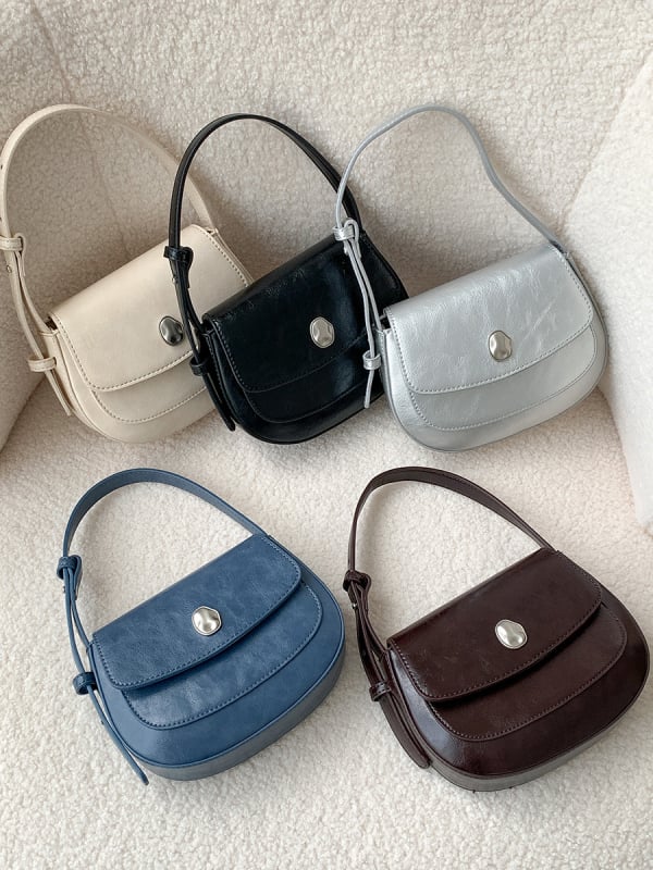 Korejska retro torbica ispod pazuha, luksuzna torba tip saddle, crossbody torba s jednim remenom, ženska svestrana torba.