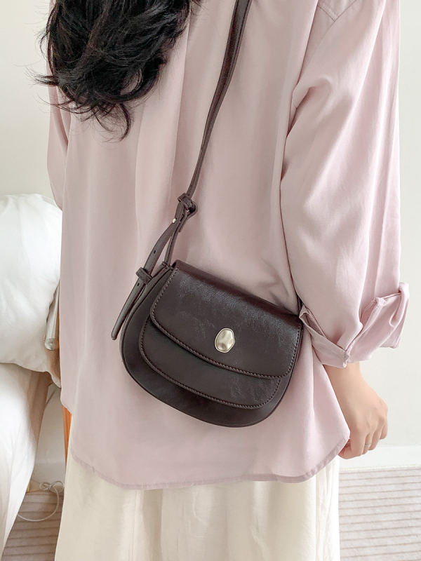 Korejska retro torbica ispod pazuha, luksuzna torba tip saddle, crossbody torba s jednim remenom, ženska svestrana torba.
