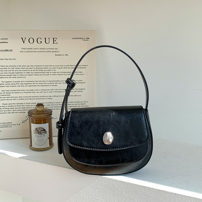 Korejska retro torbica ispod pazuha, luksuzna torba tip saddle, crossbody torba s jednim remenom, ženska svestrana torba.