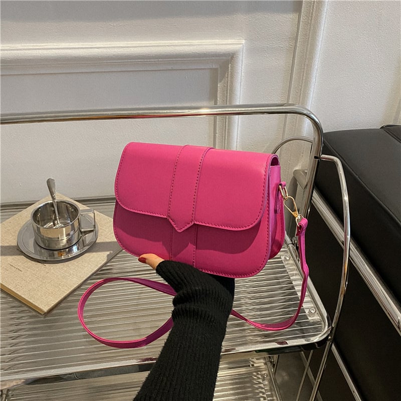 PU kožna sedlovna torba za žene, 2024 novi model, torba za rame i crossbody, korejski stil