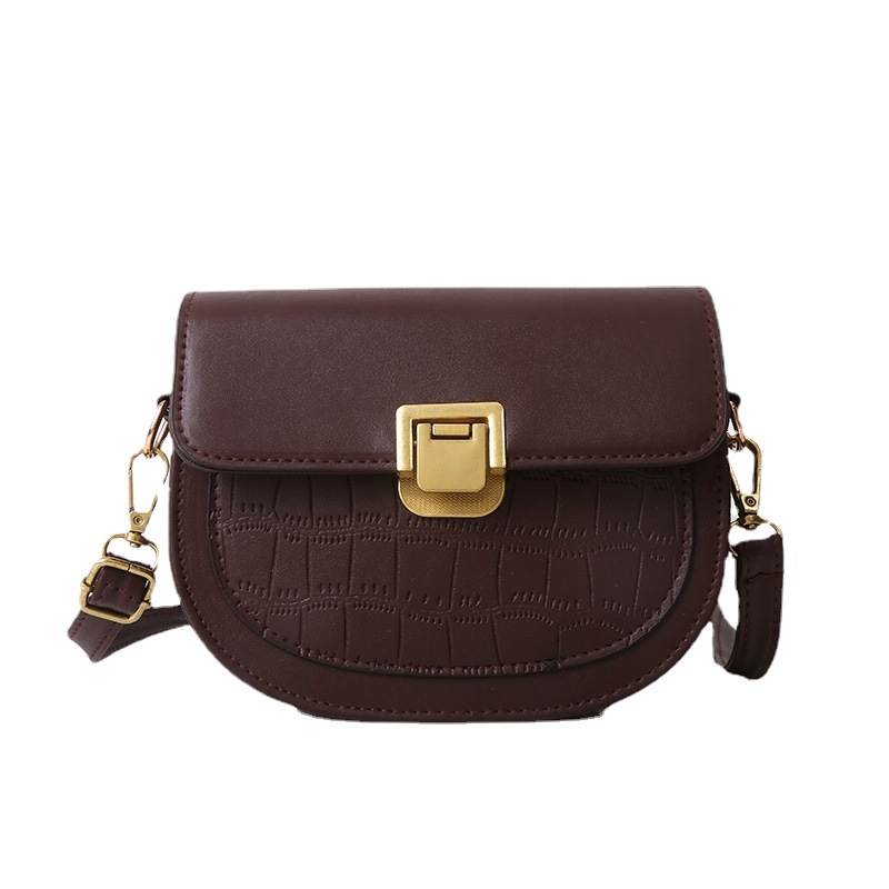 Ženska polukružna saddle torba od PU kože, mala crossbody torba, modern dizajn 2021