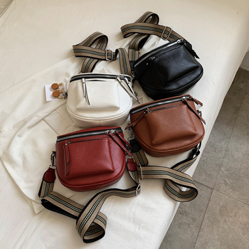 Ženska torba, novi model 2025, rana proljeće, korejski stil, mekana kožna crossbody torba s oblikom sedla, svakodnevna upotreba