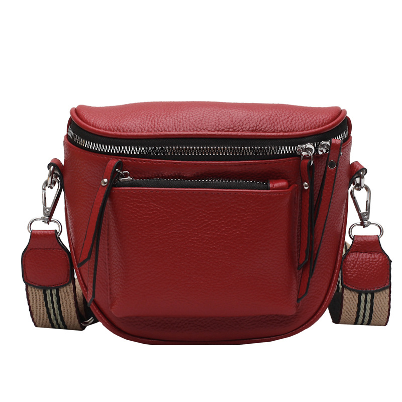 Ženska torba, novi model 2025, rana proljeće, korejski stil, mekana kožna crossbody torba s oblikom sedla, svakodnevna upotreba
