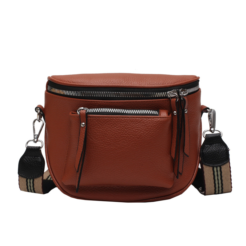 Ženska torba, novi model 2025, rana proljeće, korejski stil, mekana kožna crossbody torba s oblikom sedla, svakodnevna upotreba