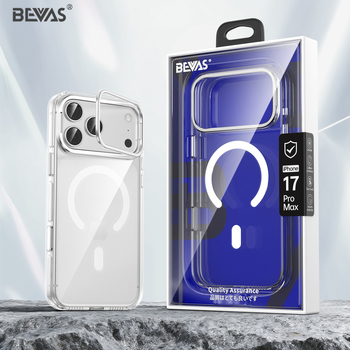 Bevas διαφανής θήκη iPhone 17 Pro με αντι-κιτρινίσματος φινίρισμα, μαγνητική πρόσδεση και κράτημα φακών, συμβατή με iPhone 17, 17 Pro, 17 Pro Max και 17 Air