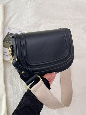 Ženska torba preko ramena sa širokim remenom, kompaktna kvadratna crossbody torba za svakodnevnu upotrebu