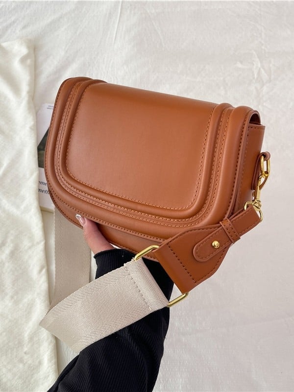 Ženska torba preko ramena sa širokim remenom, kompaktna kvadratna crossbody torba za svakodnevnu upotrebu