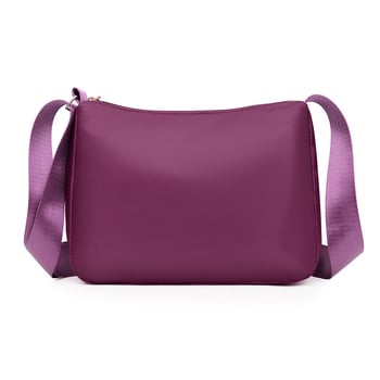 Jednobojna nylon crossbody torbica, lagana, dumpling oblik, za svakodnevnu upotrebu