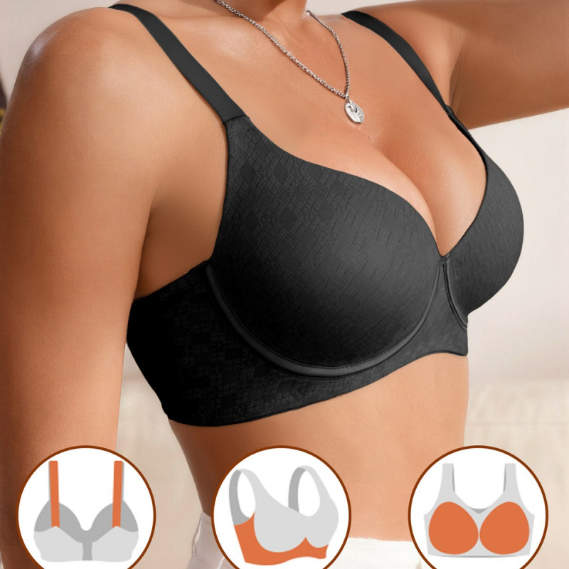 Plus-size ženski grudnjak, prilagodljiv, anti-sagging, push-up, seksi leđa dizajn, udoban