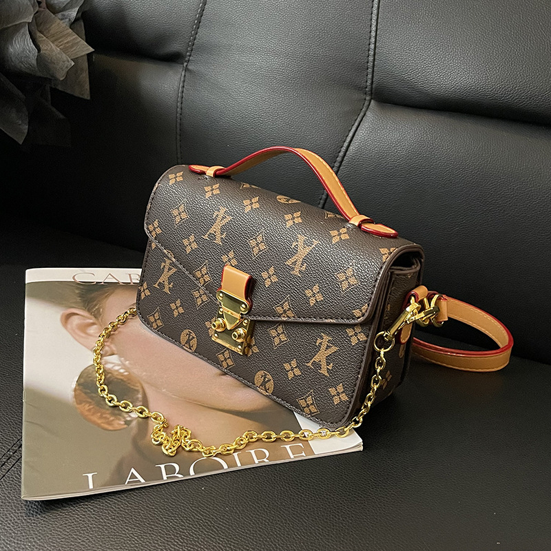 Ženska mala kvadratna torbica s retro printom, saddle stil, lagana luksuzna torba za rame ili crossbody