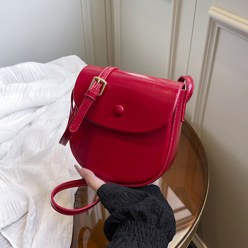Teksturirana sedlasta torba za žene, 2025 jednobojna torba preko ramena, retro stil, svakodnevna crossbody