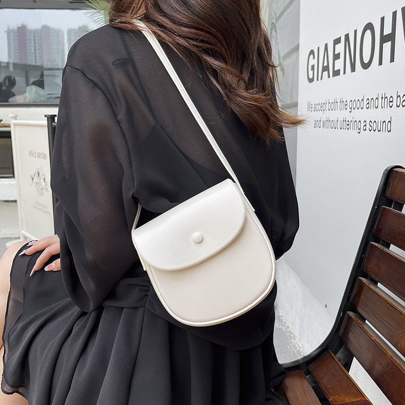 Teksturirana sedlasta torba za žene, 2025 jednobojna torba preko ramena, retro stil, svakodnevna crossbody