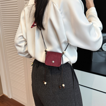 Mala sedla torbica za djevojke, korejskog stila, crossbody torba s pretinicom za slušalice, modni dodatak