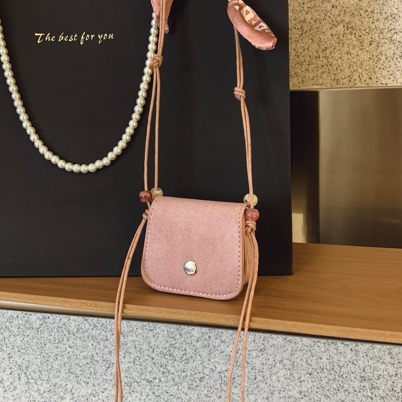 Mala sedla torbica za djevojke, korejskog stila, crossbody torba s pretinicom za slušalice, modni dodatak