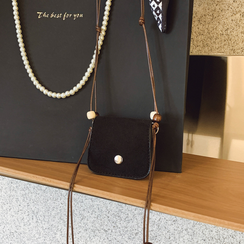 Mala sedla torbica za djevojke, korejskog stila, crossbody torba s pretinicom za slušalice, modni dodatak