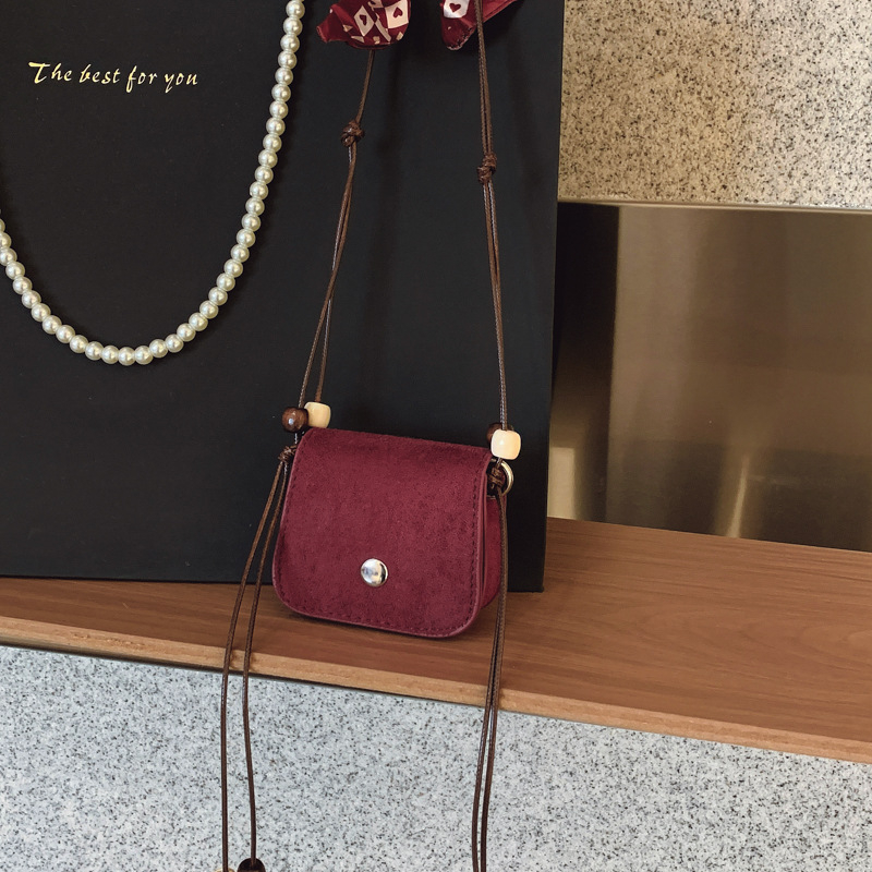 Mala sedla torbica za djevojke, korejskog stila, crossbody torba s pretinicom za slušalice, modni dodatak