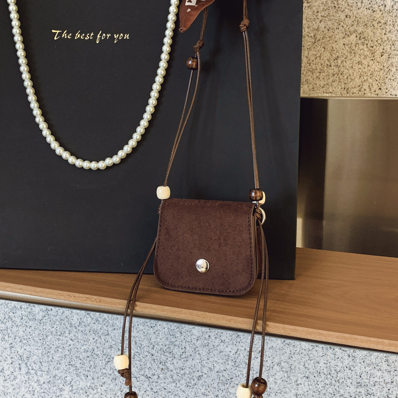 Mala sedla torbica za djevojke, korejskog stila, crossbody torba s pretinicom za slušalice, modni dodatak