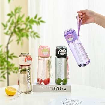 Sticlă de apă cu închidere snap, capacitate mare, cupă spațială pentru sport și activități în aer liber, din plastic