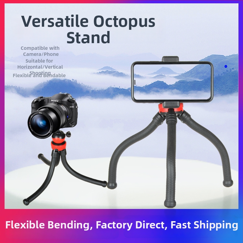 Tantu Black Diamond Octopus tripod pre mobilné telefóny a DSLR, s guľovou hlavou, 30 cm, 0,38 kg, nosnosť do 2 kg
