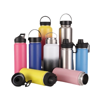 Cană termică cu vid, gură mare, interior 304 inox, exterior 201 inox, finisaj din cauciuc, pentru activități în aer liber, personalizare prin gravură laser, serigrafie sau imprimare 3D