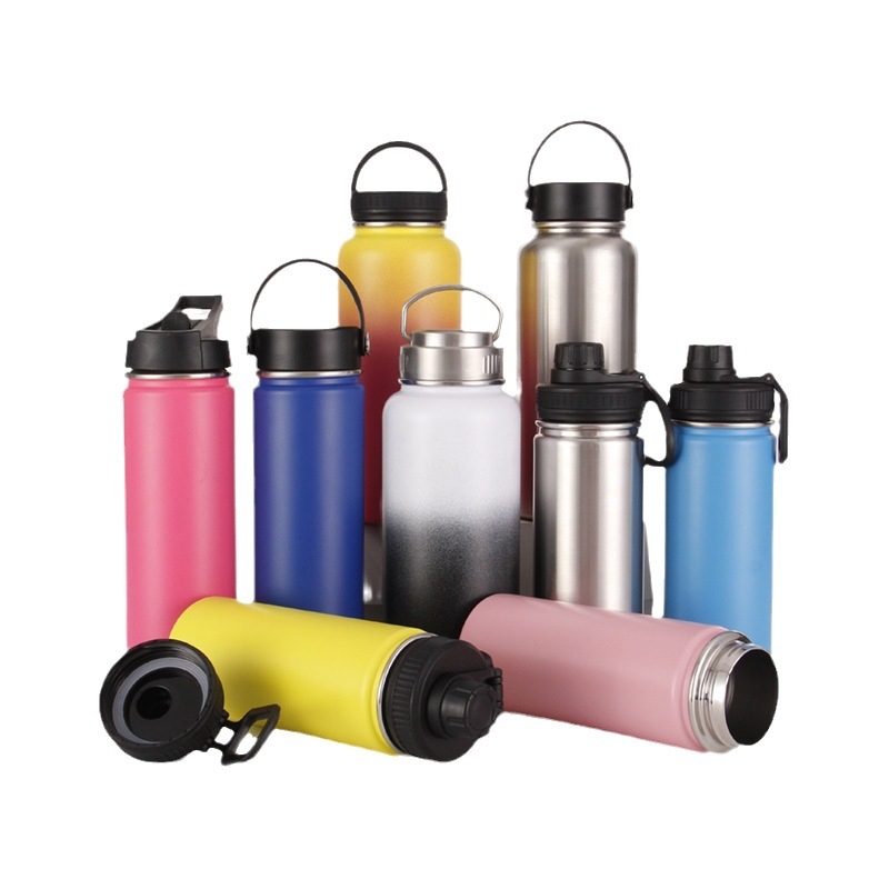 Cană termică cu vid, gură mare, interior 304 inox, exterior 201 inox, finisaj din cauciuc, pentru activități în aer liber, personalizare prin gravură laser, serigrafie sau imprimare 3D