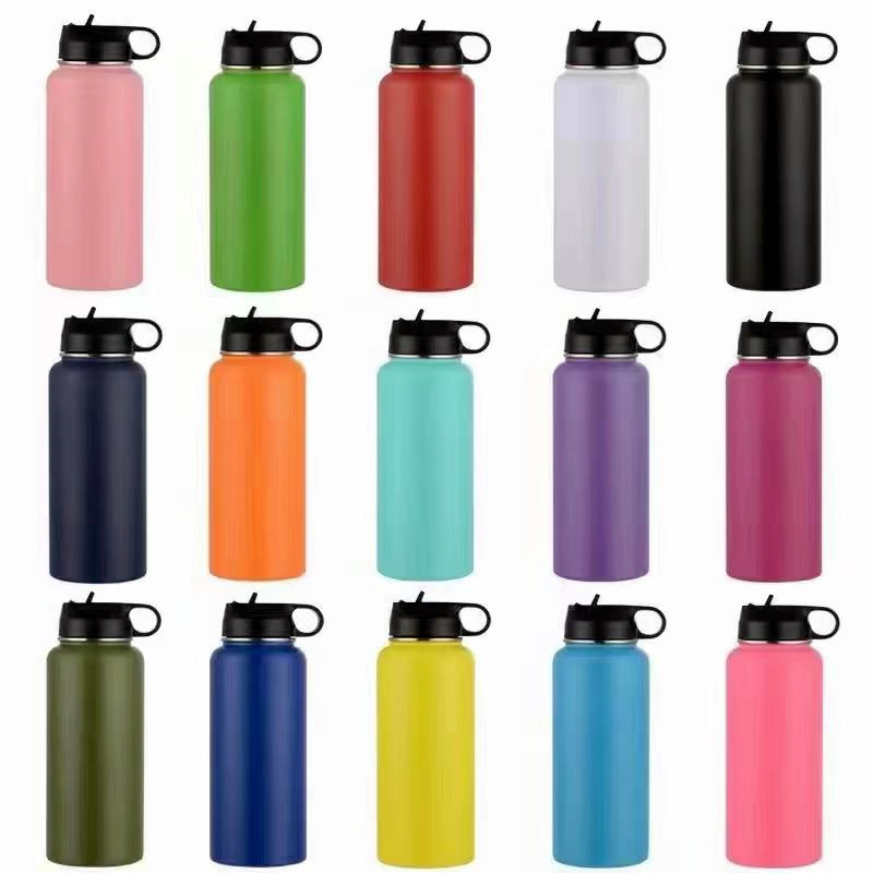 Cană termică cu vid, gură mare, interior 304 inox, exterior 201 inox, finisaj din cauciuc, pentru activități în aer liber, personalizare prin gravură laser, serigrafie sau imprimare 3D