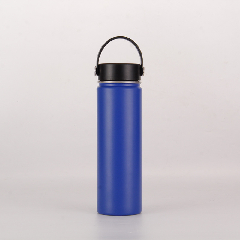 Cană termică cu vid, gură mare, interior 304 inox, exterior 201 inox, finisaj din cauciuc, pentru activități în aer liber, personalizare prin gravură laser, serigrafie sau imprimare 3D